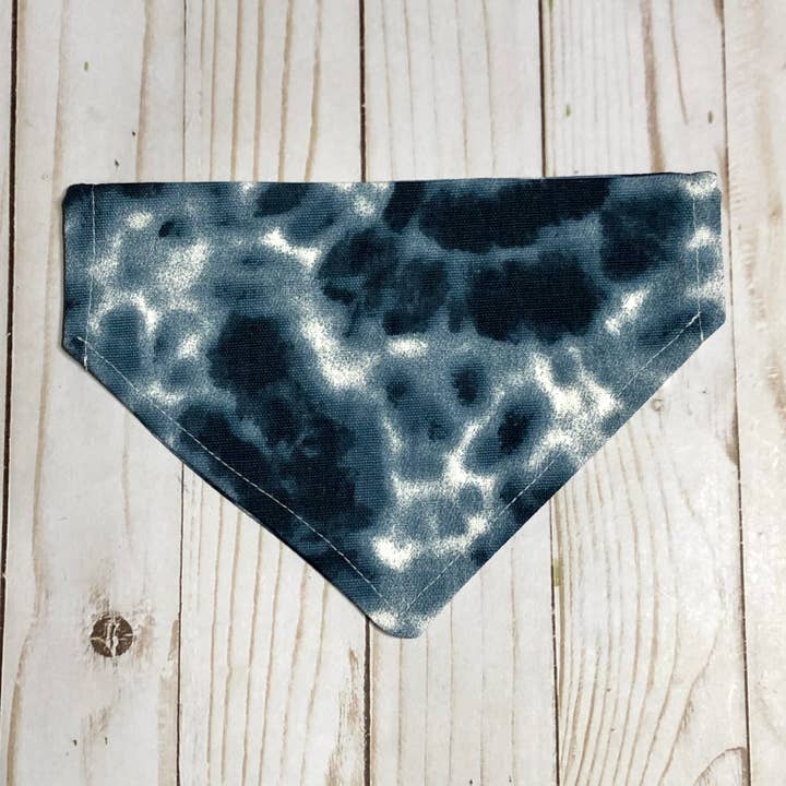 Blue Tie Dye Print Fabric Pet Bandana for wholesale by MDStickerShop