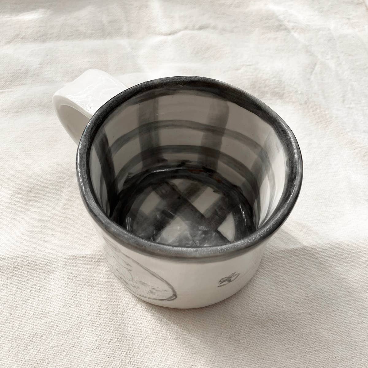 Steph Becker - Vente Tasse à café - Mug en céramique fait main avec illustration de cerf / Illustration peinte à la main2