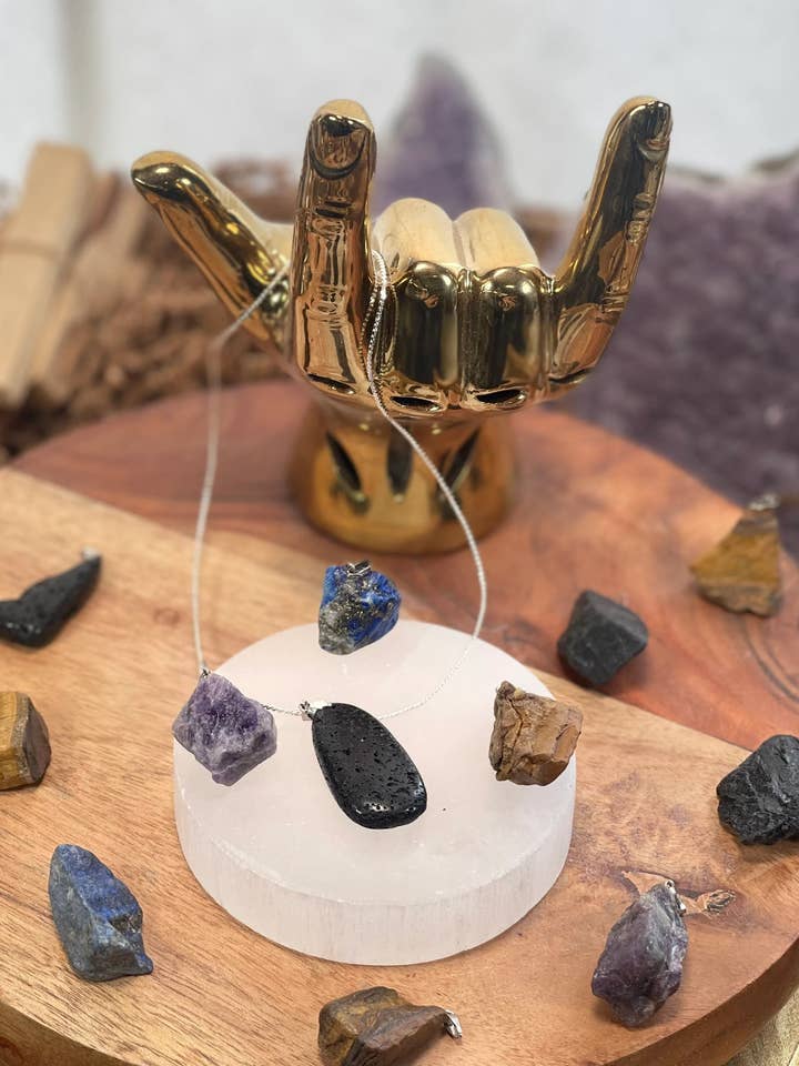 NATURAL LAVA Stone Necklace, LAVA Stone Pendant for wholesale by CaNatureLover