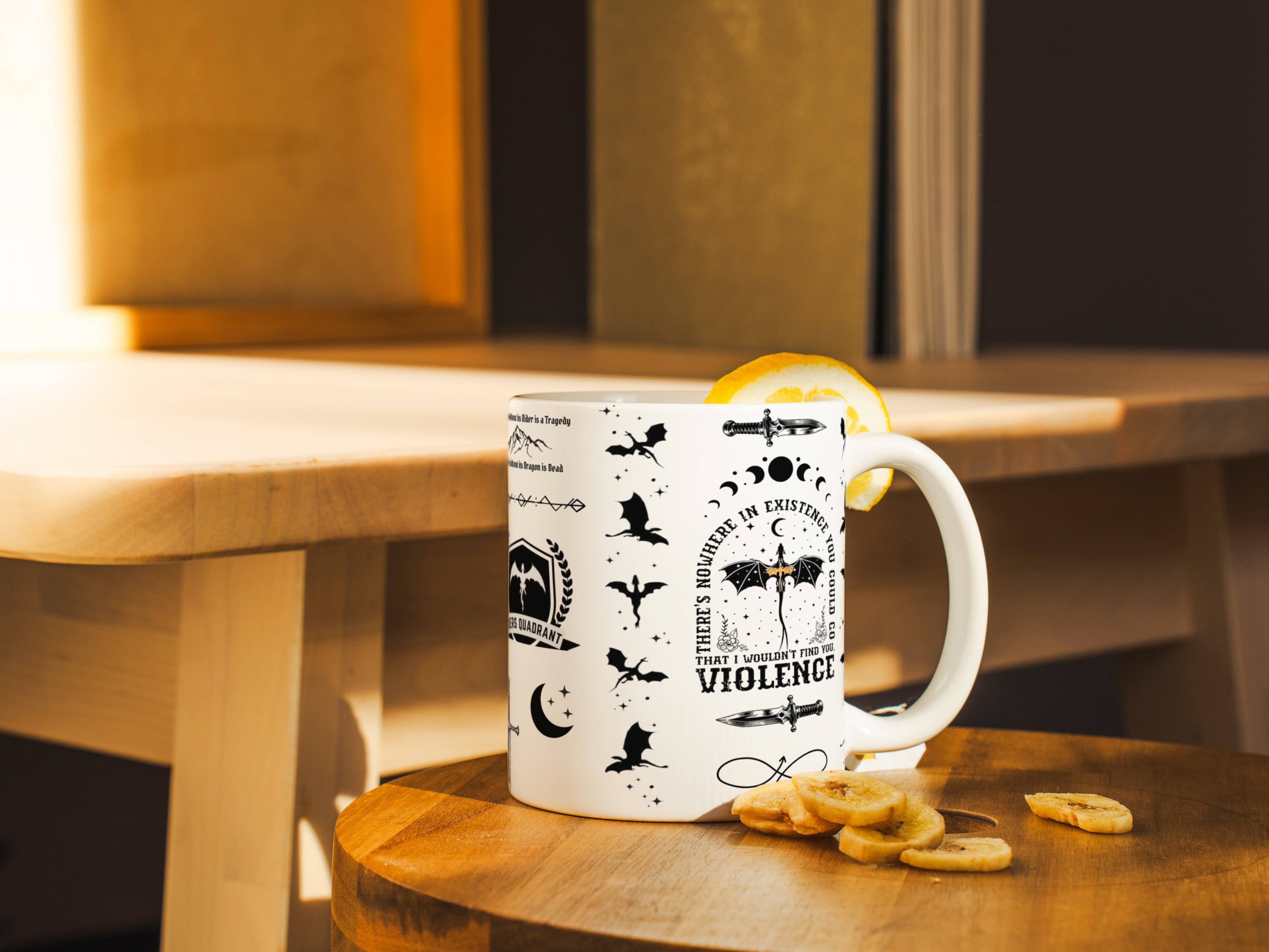 MagicMerchEmporium – wholesale Coffee mug – Fourth Wing Dragon Mug0