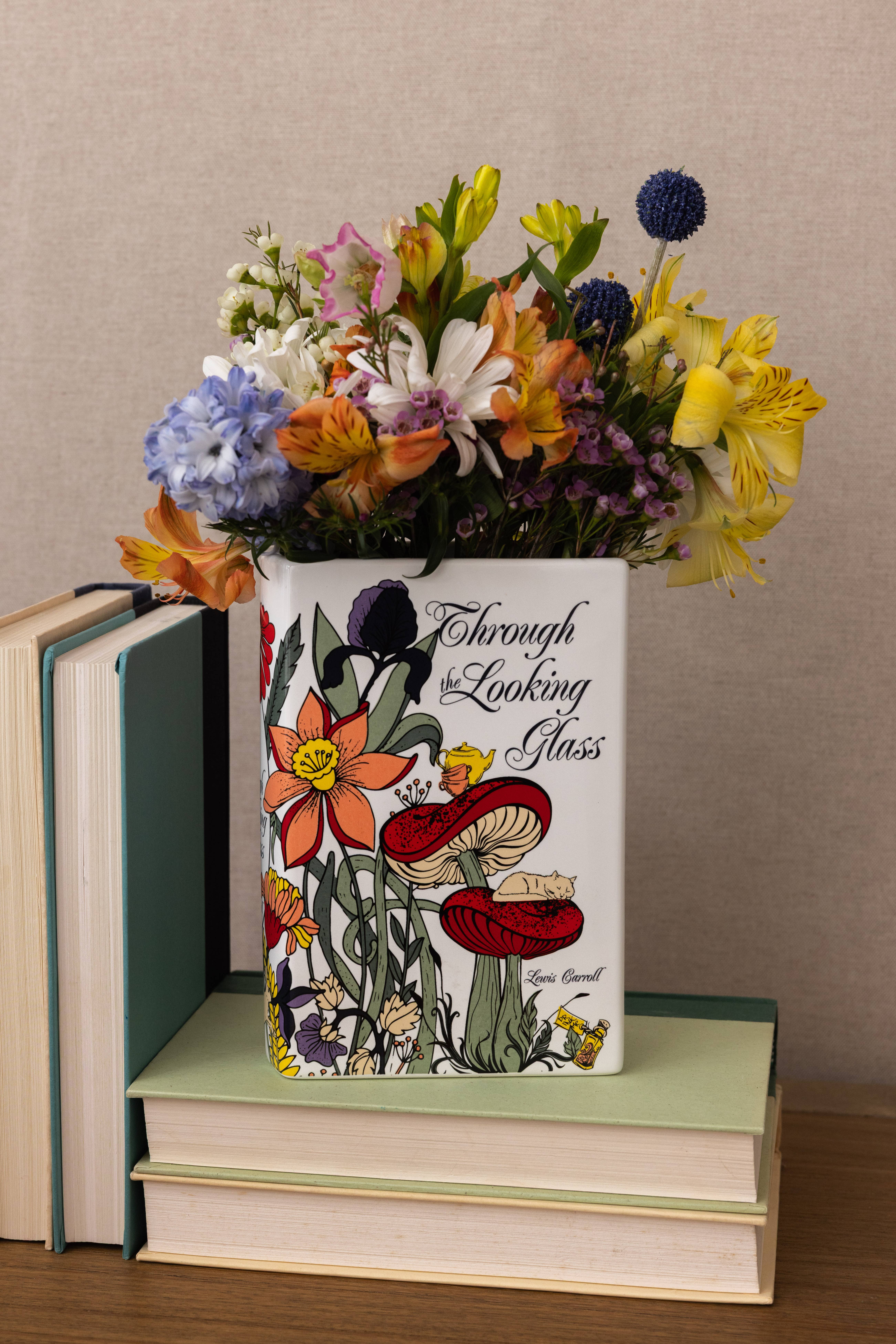 Steel Mill and Co. - Wholesale Vase - (CASE PACK) Large Book Vase, Through the Looking Glass2