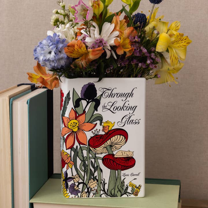 Steel Mill and Co. - Wholesale Vase - (CASE PACK) Large Book Vase, Through the Looking Glass2