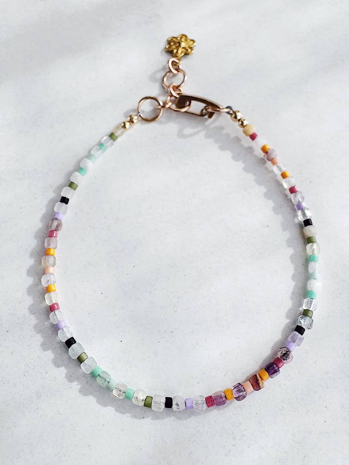 Gemstone Ombre Beaded Bracelet - ANDROMEDA / Amethyst for wholesale by On the Lookout Jewelry