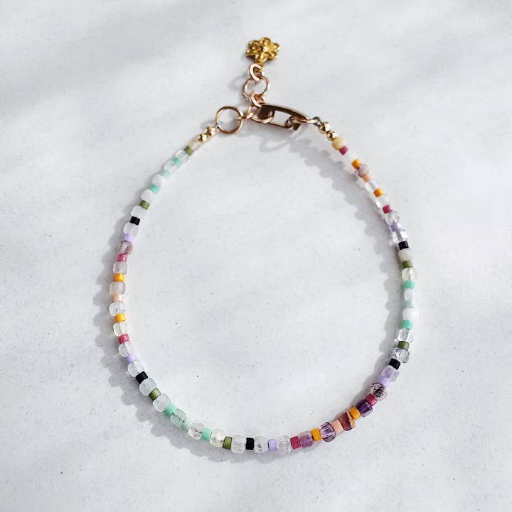 On the Lookout Jewelry - Wholesale Beaded Bracelet - Gem Gradient Bracelet - ANDROMEDA ombre / Amethyst