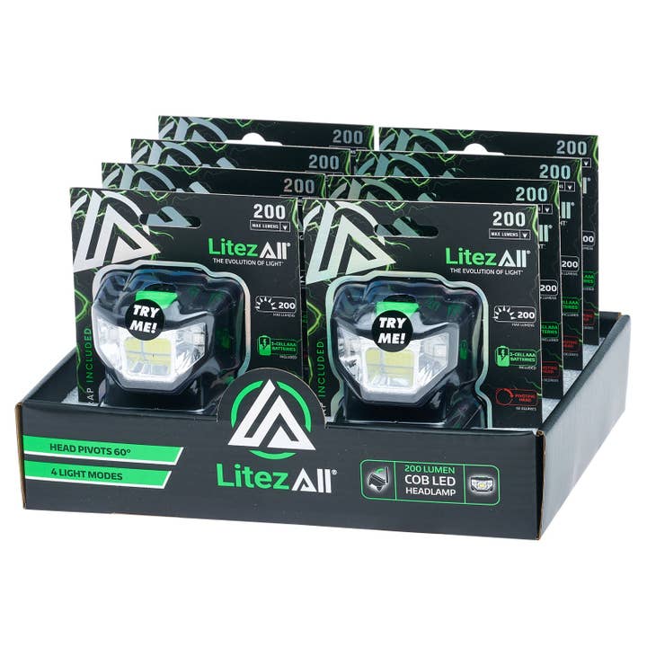 LitezAll - Wholesale Flashlight - LitezAll Quattro 4 Mode LED Head Lamp28