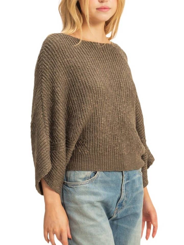 Vanilla Monkey - Wholesale Knit Sweater - Women's - Boat Neck Knit Sweater1