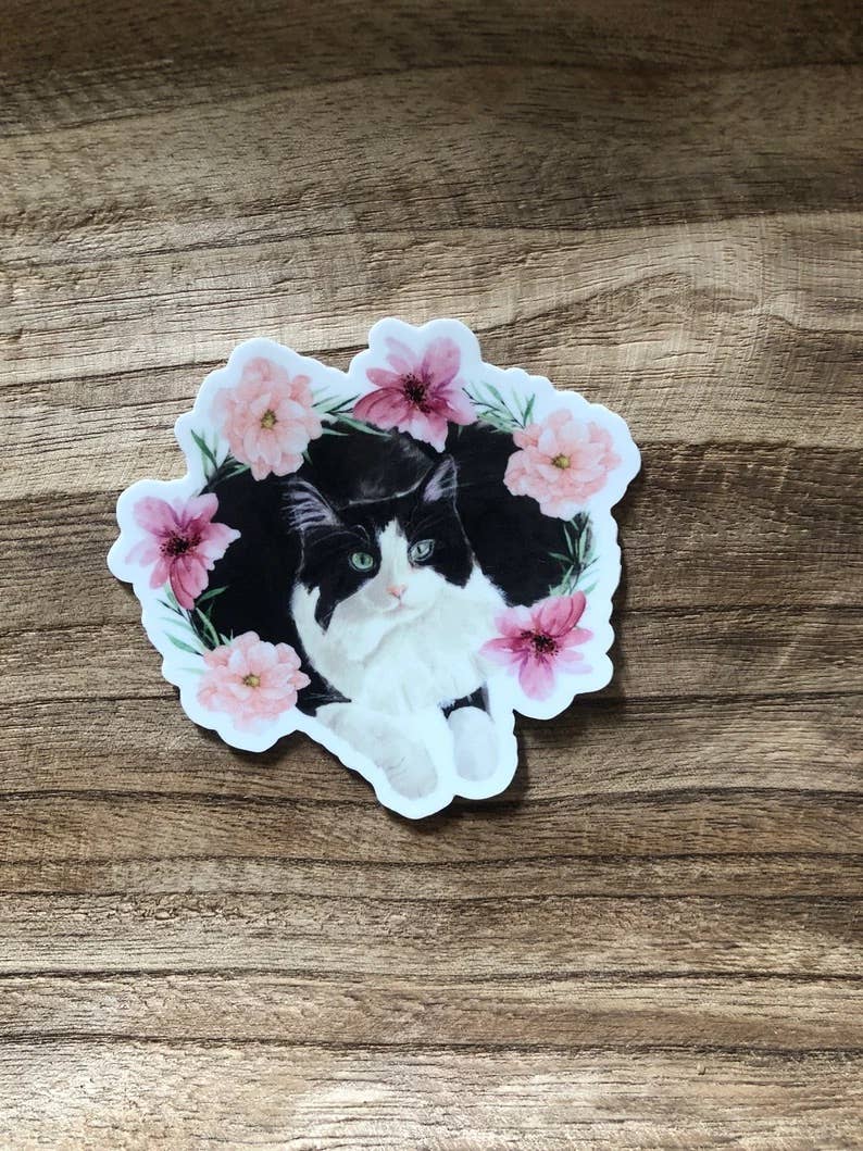 Liffey Pop Designs – Großhandel Aufkleber – Aufkleber für Smoking-Katzen, Smoking-Katzen und Blumen0