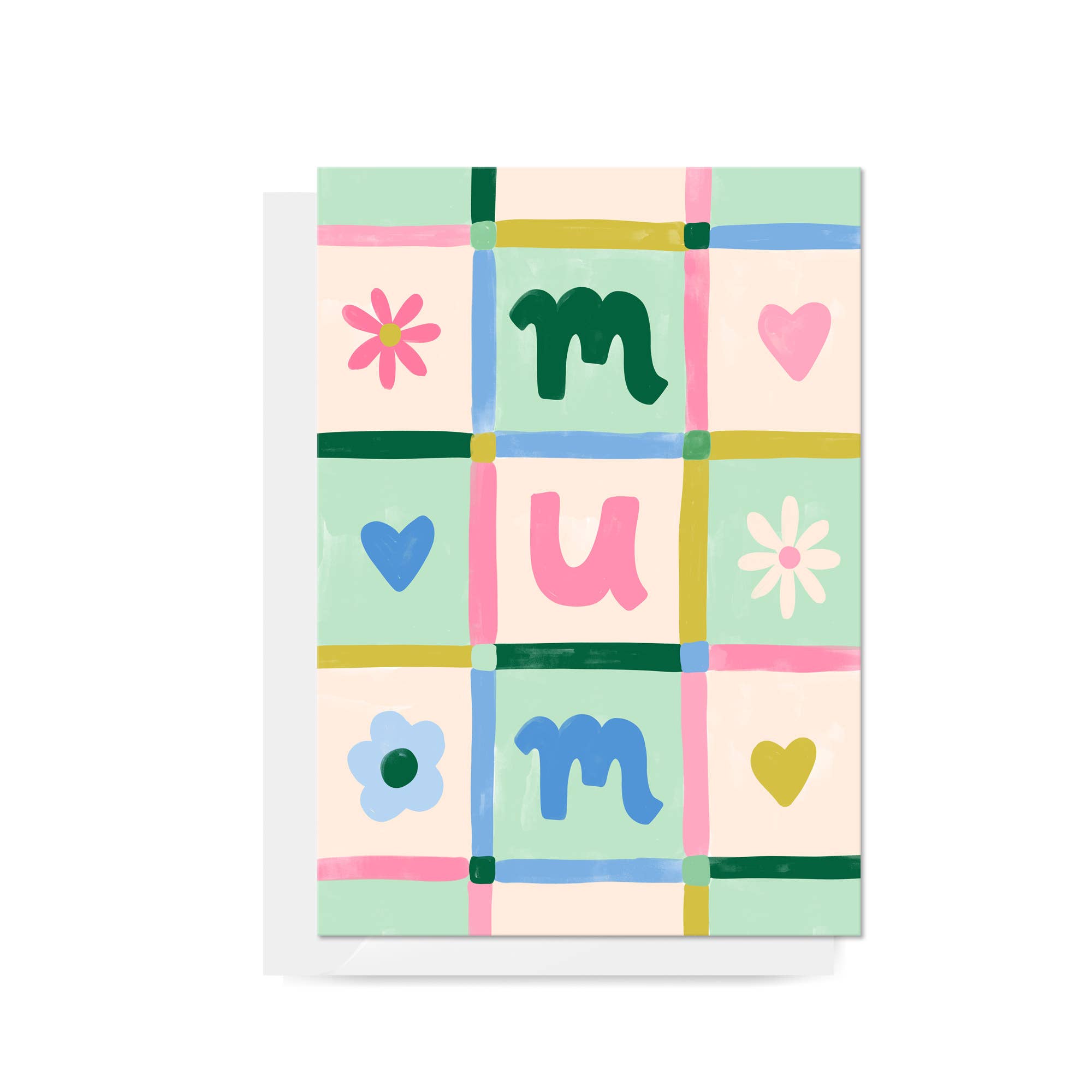 Carla Ellis Creative - Wholesale Mother’s Day card - Patchwork "Mum" Greeting Card