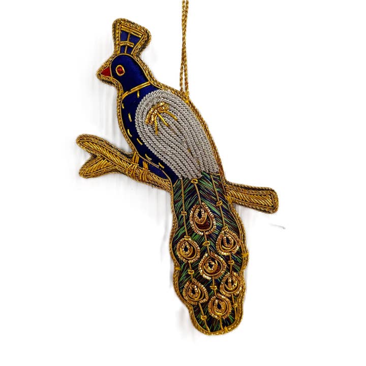 Handmade, Embroidered Zari Christmas & Valentine Ornaments for wholesale by Silk Road Traders