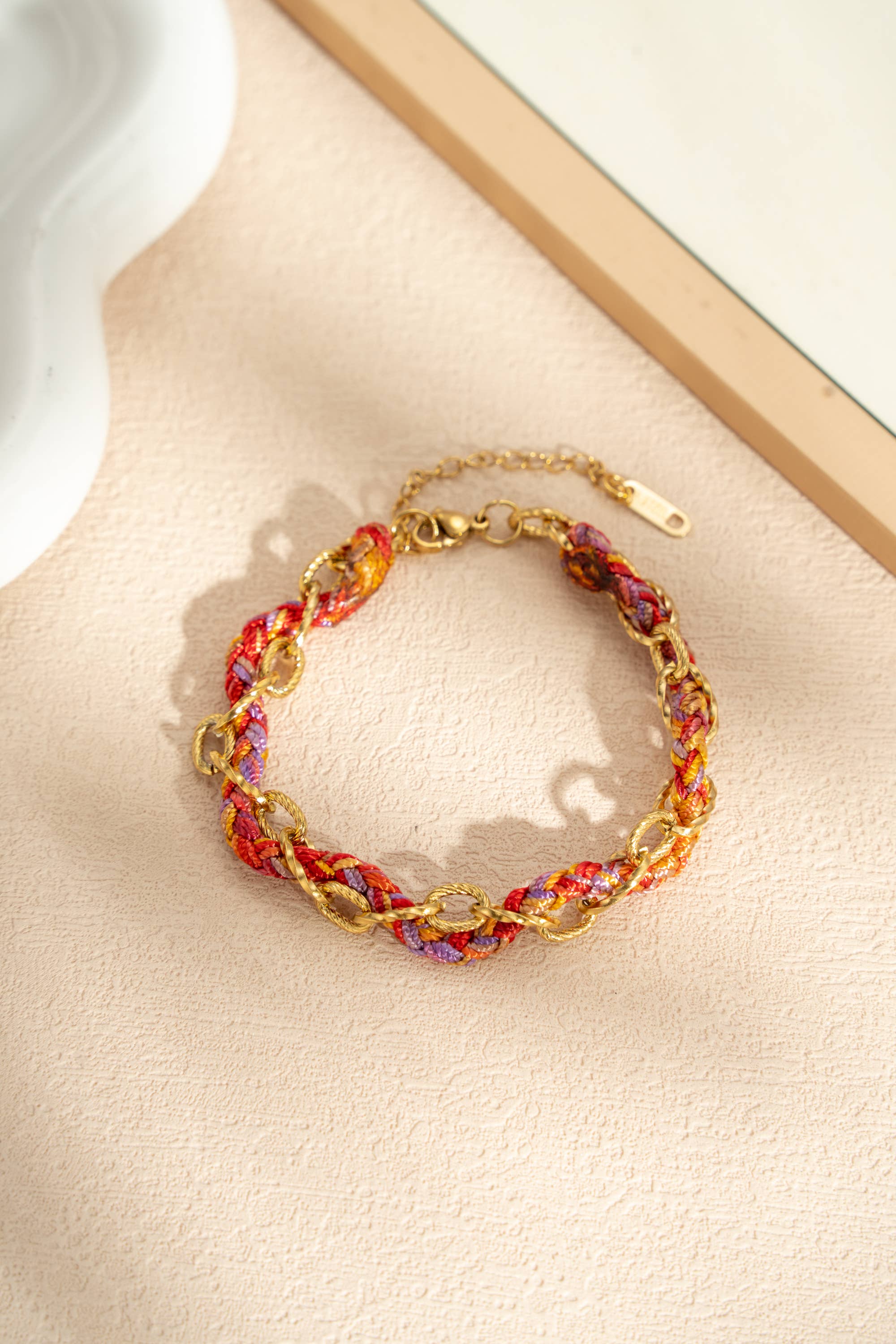 COSMOS - Wholesale Charm/Dangle Bracelet - Customizable colorful braided bracelet with links3