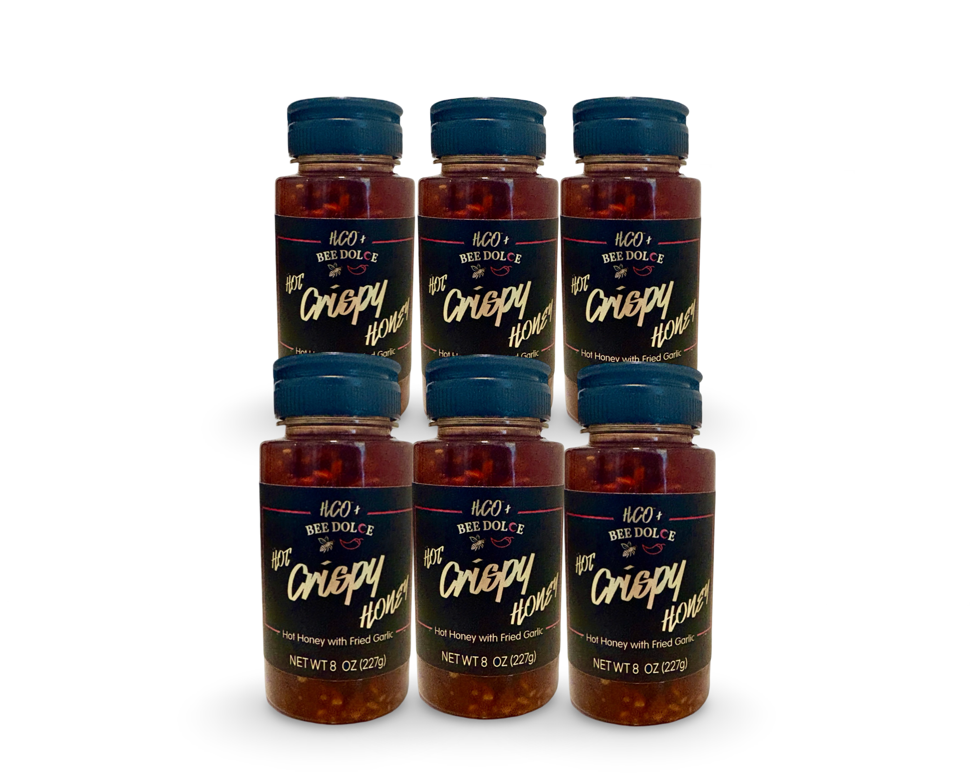 Hot Crispy Oil - Wholesale Honey - Hot Crispy Honey with Garlic- Holiday Gift (6 Units)2