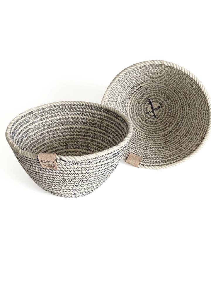 Blue, Natural, Rope, Basket, Bowl, Home Decor, Storage, Cott for wholesale by Bridenbaker Designs