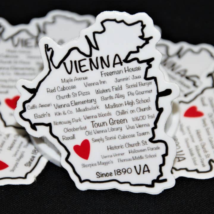 Vienna Virginia Sticker for wholesale by Southpaw Draws