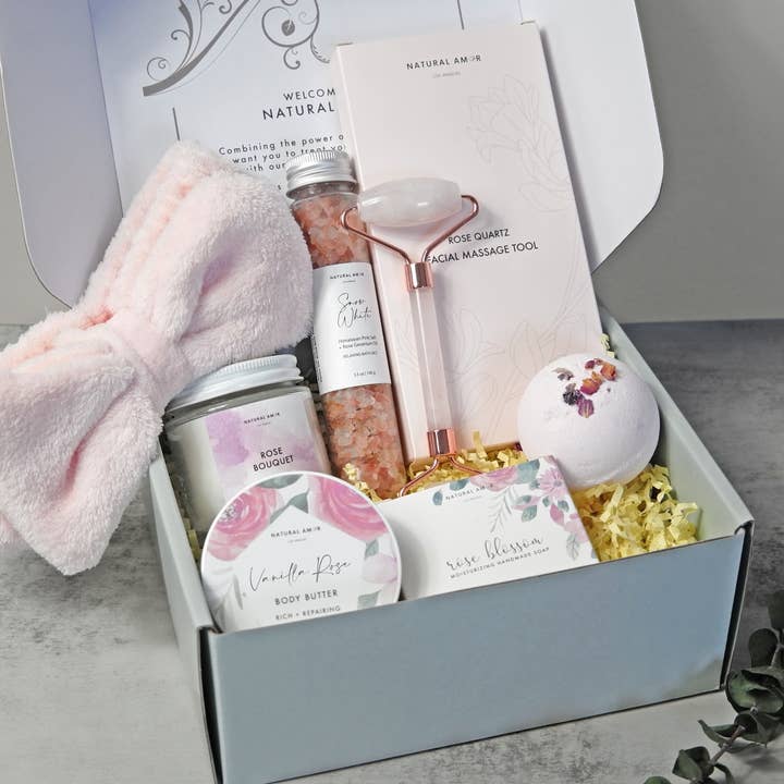 Natural Amor LLC - Wholesale Bath & Body Set - Spa Bath Body Gift Set| Natural Skincare Gift Sets