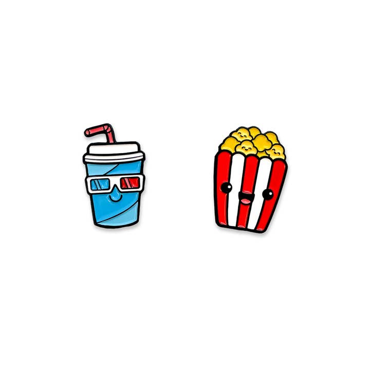 Pals & Co. - Wholesale Lapel pin/button - Popcorn & Soda Enamel Pin Set4