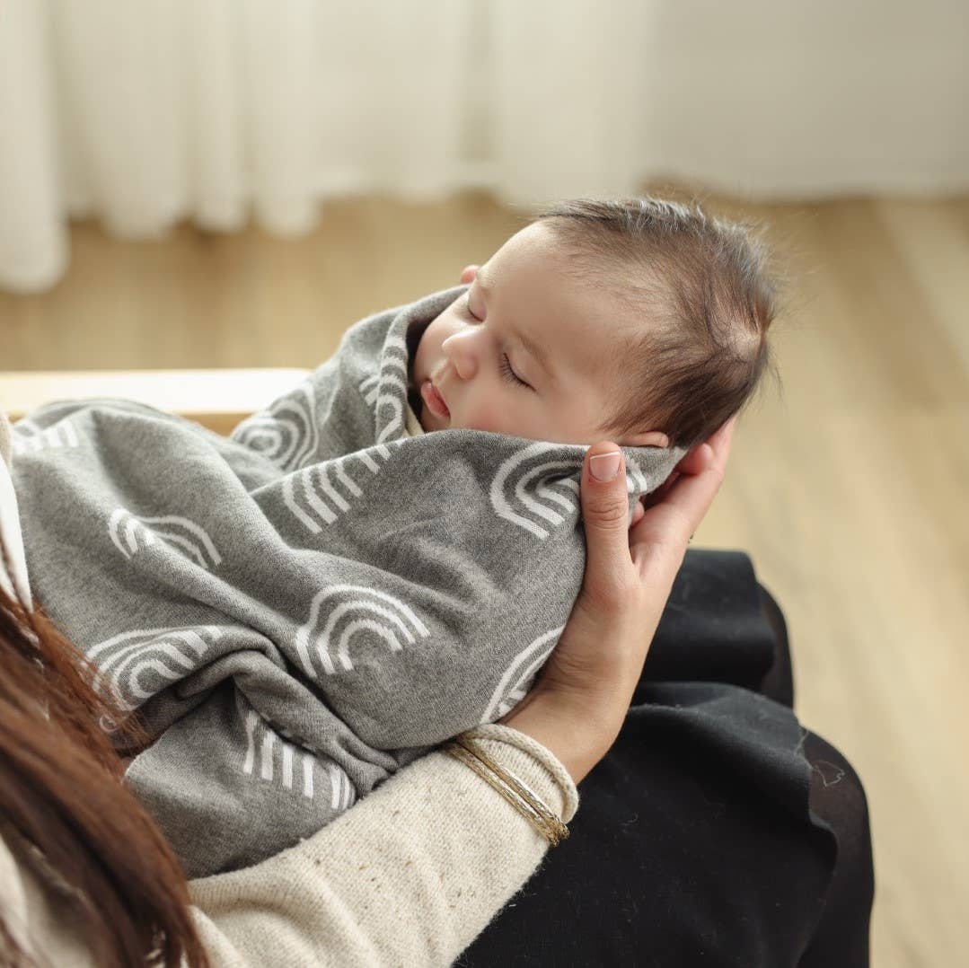 Bleu La La - Venta al por mayor Mantita - Bebés - Manta para bebé 100% algodón de lujo con diseño de arcoíris5