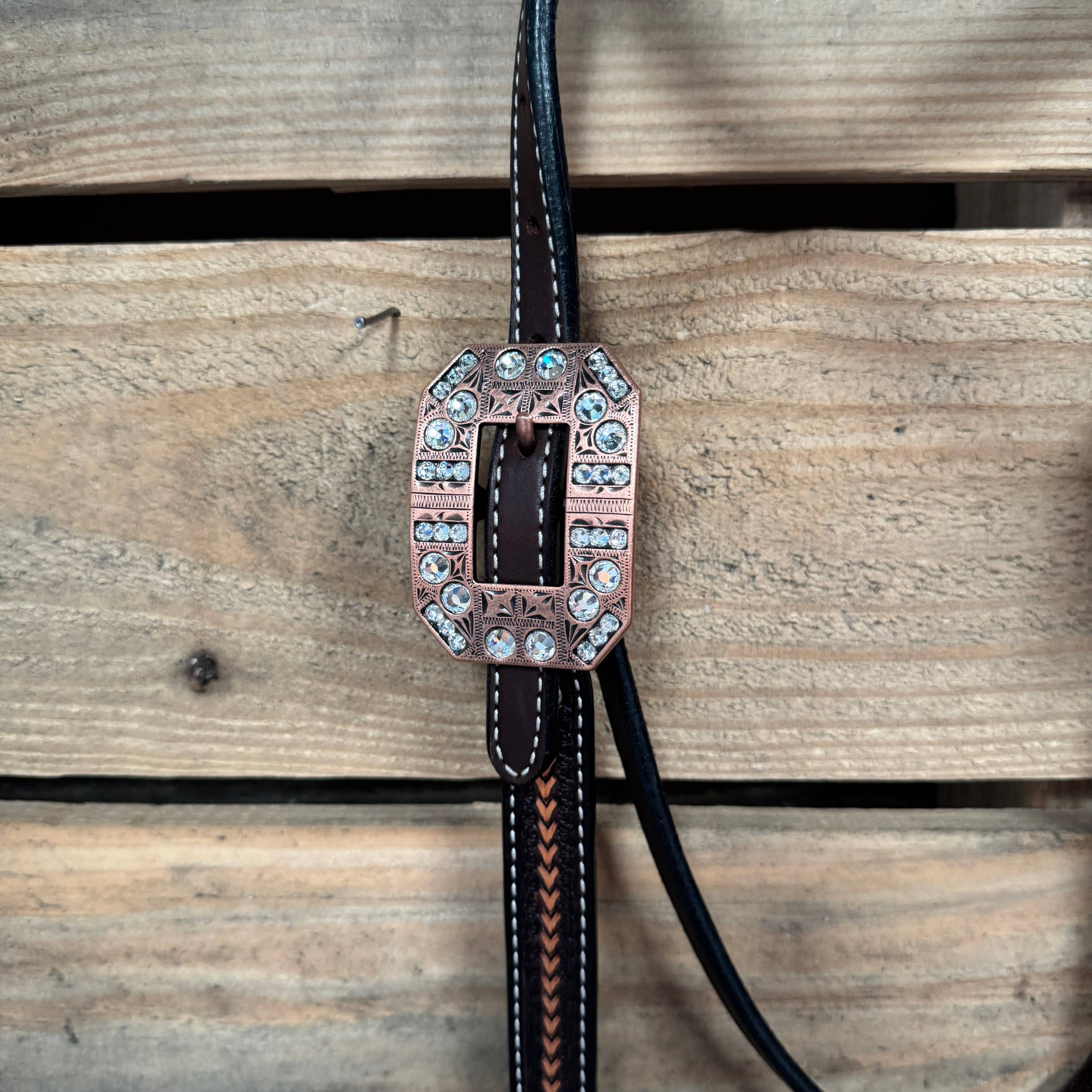 Rodeo Drive – wholesale Ridutrustning – Foxtail Clear One Ear Huvudlag & Bröstaresett #BBBC4674