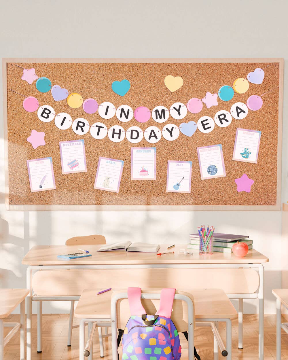 Petit Fetti - Wholesale Bulletin Board - Bday Era Classroom Set - 18 bulletin board pieces4
