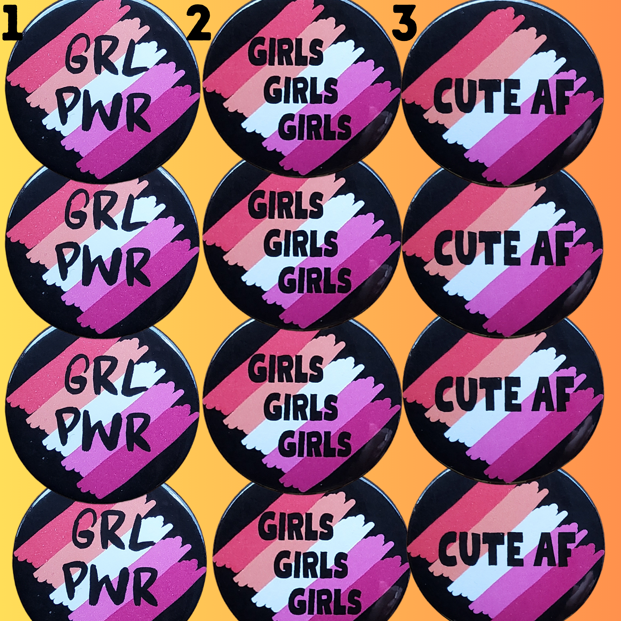 sent with Pride - Vente Épinglettes/boutons - Badges lesbiens Badges à épingles Pride Lesbian Pin Badges1
