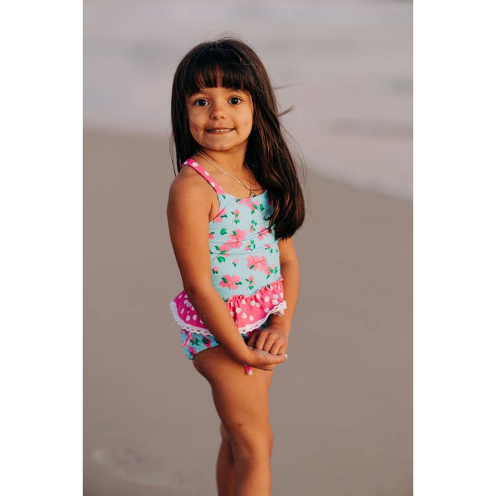 Sugar Bee Clothing – Engroshandel Bikini – til børn – Pige Badedragt - Flæse Tankini - Bougainvillea7