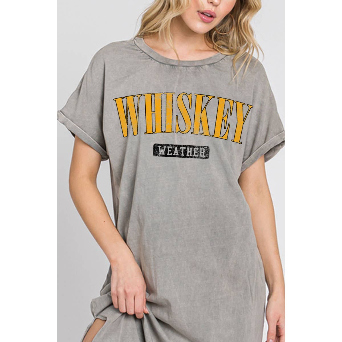 HRTandLUV - Wholesale Dress - Women's - WHISKEY WEATHER MINERAL GRAPHIC DRESS 1