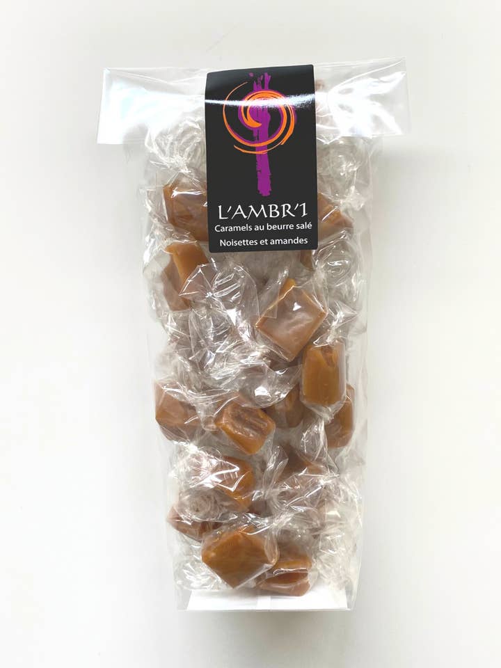 Confectionery - Hazelnut and almond caramels - 130g for wholesale by L'ambr'1