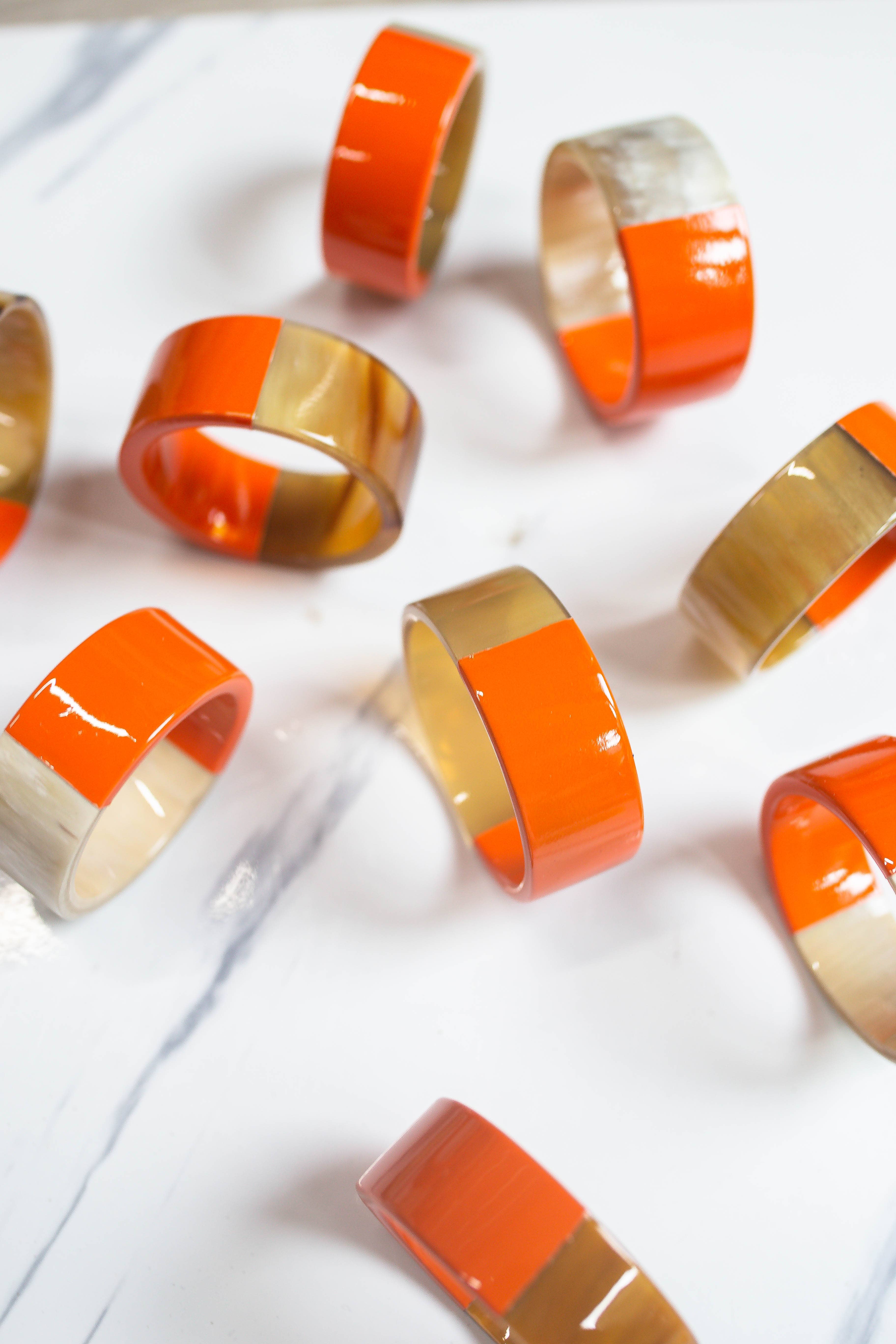 Tonkin Handicraft - Wholesale Napkin Ring - Lacquer  Buffalo Horn Napkin Ring S1