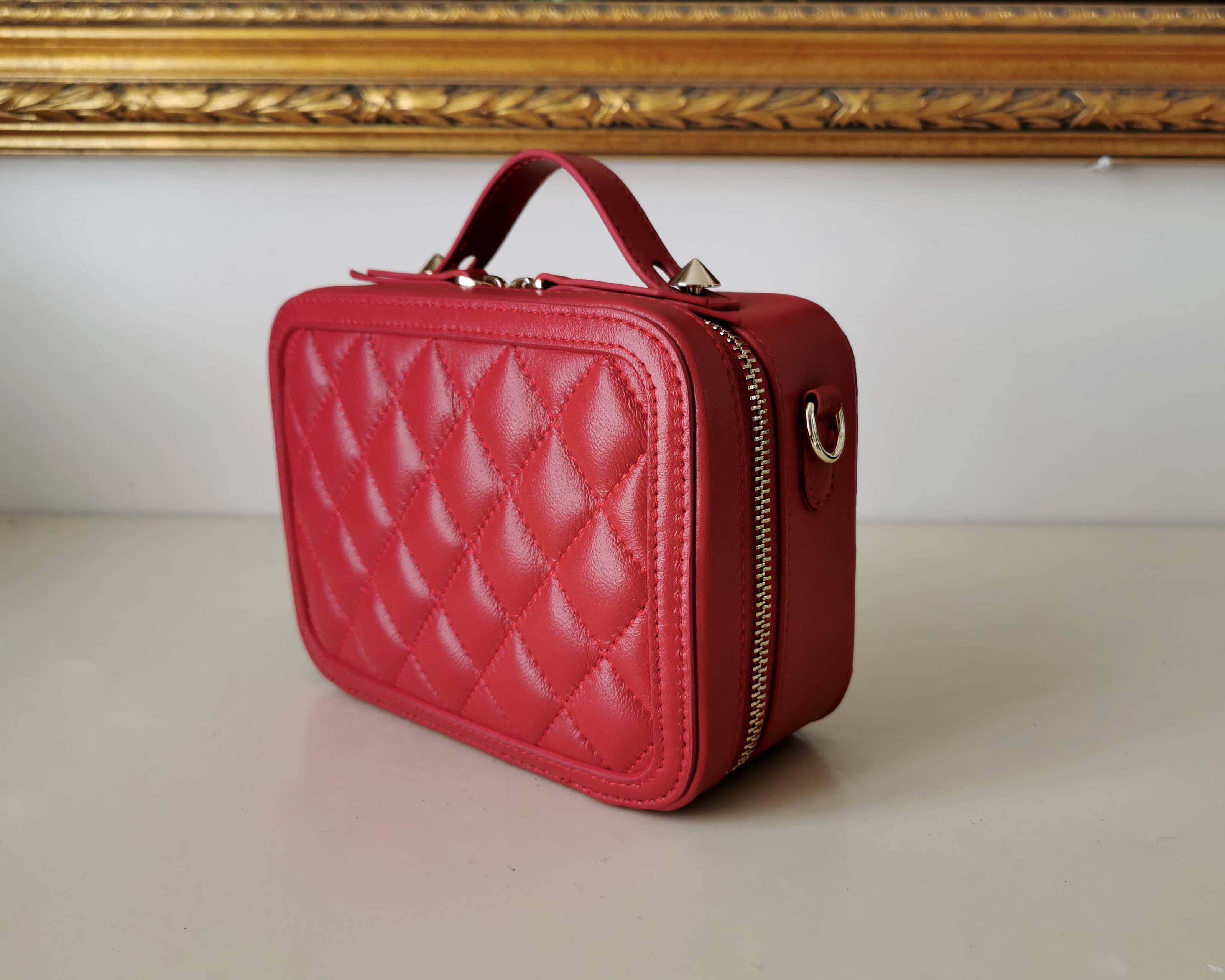 JULIA PARIS - Venta al por mayor Bolso con asas - Mujer - Bolso rectangular acolchado de piel suave de cordero8