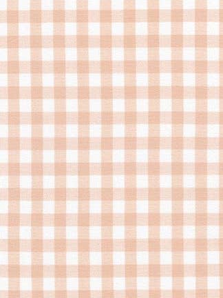 Light Peach Cotton Gingham - Custom Made Fitted Sheet for wholesale by Wendy Anne