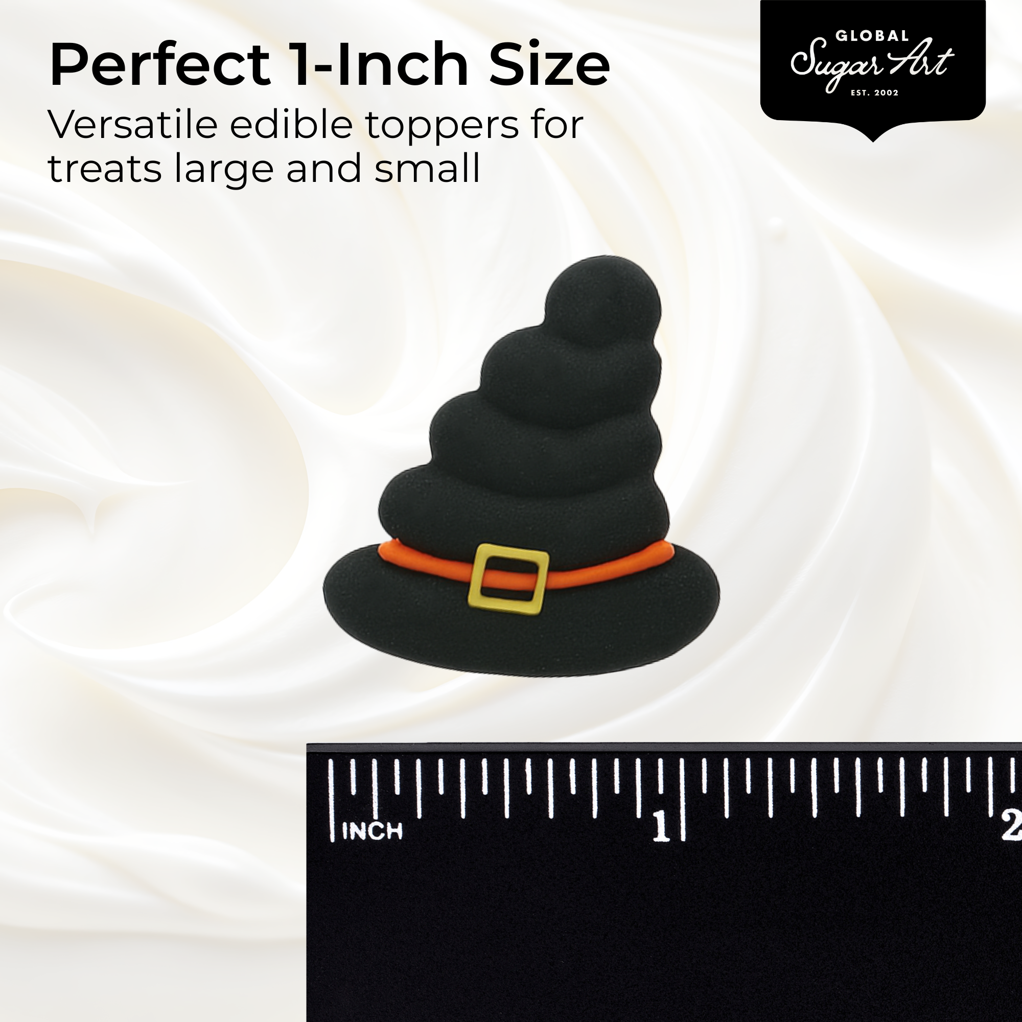 Global Sugar Art - Wholesale Cake/Cupcake Topper - Halloween Cupcake Toppers, Edible Royal Icing Decorations by Global Sugar Art (Witch & Cat)3