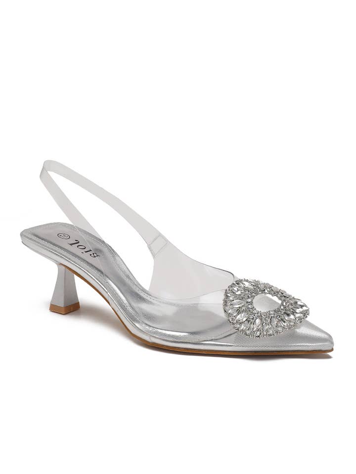 Joia Paris - Wholesale High heels – Women’s - Transparent pumps with buckle H8-6172