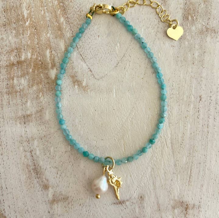 Wild Cactus Co. - Wholesale Charm/Dangle Bracelet - CORAL BAY BRACELET [AMAZONITE]0