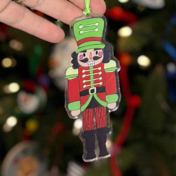 Casey Andrews Art - Wholesale Ornament - Colorful Nutcracker Red Acrylic Ornament0