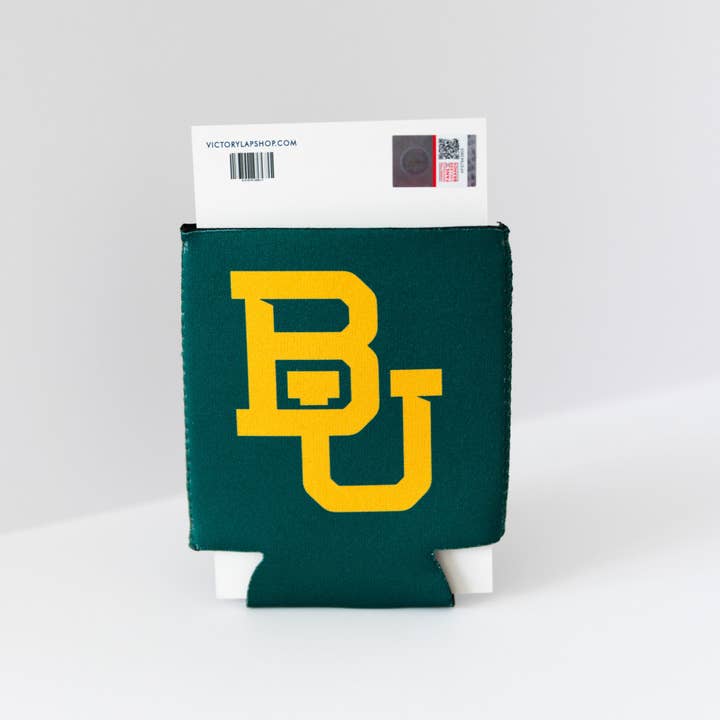 Victory Lap - Wholesale Drink Huggers & Koozies - Baylor Koozie - Green2