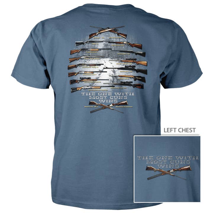 Die meisten Waffen gewinnen - 4,5 oz Baumwoll-T-Shirt für den Großhandel von Old Country Outfitters