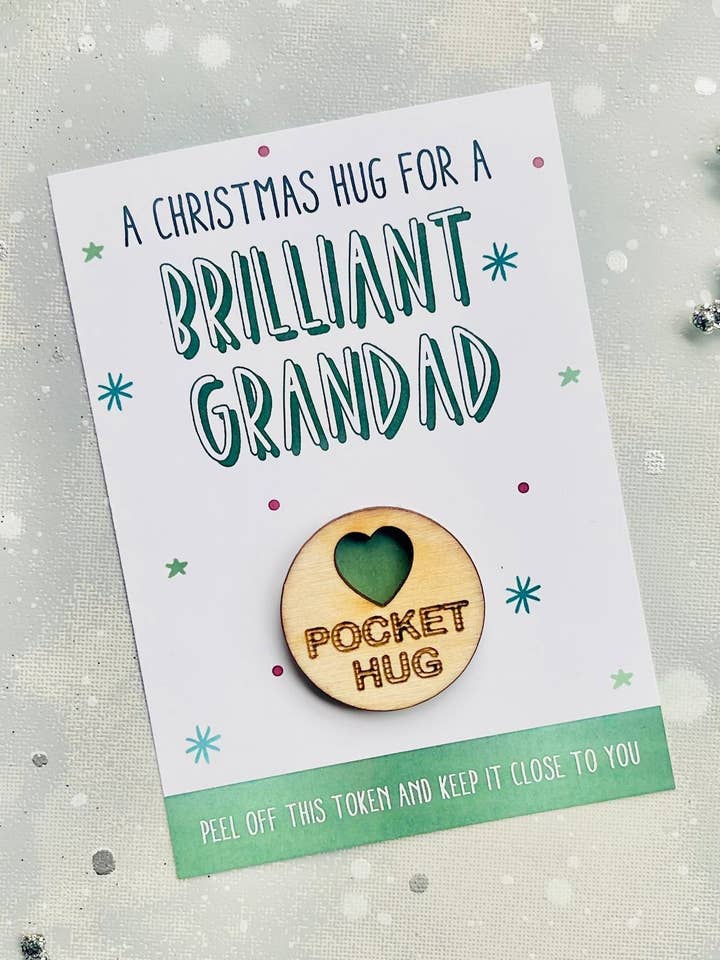 Abrazo navideño, regalo para el abuelo y tarjeta de Navidad para el abuelo para venta al por mayor de The Gift Club