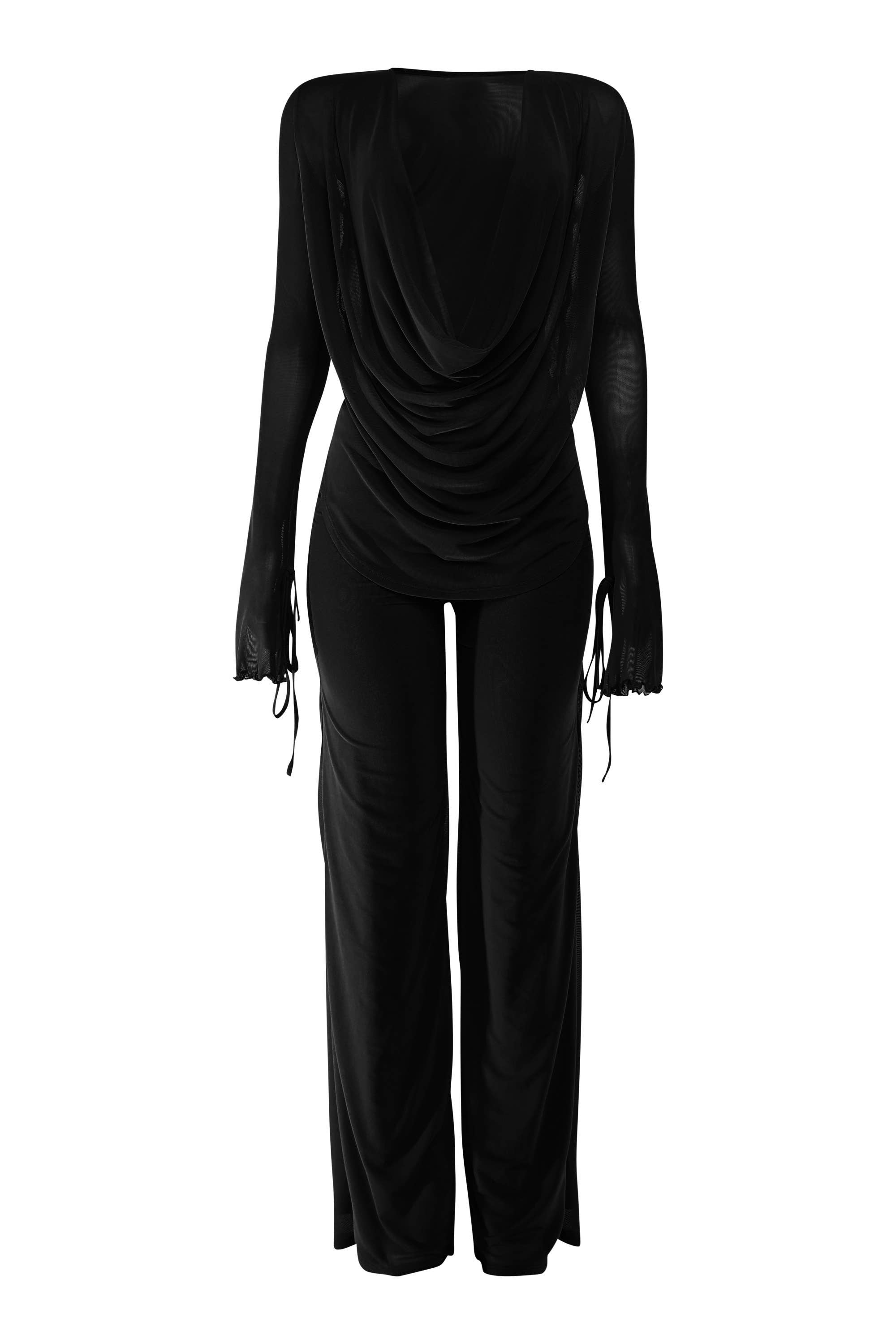 K Too - Wholesale Set met top en broek (GEEN Loungewear) - Dames - Top met coltrui en lange mouwen & set met wijde broekspijpen10