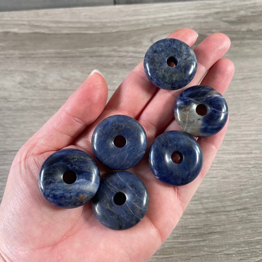 Keystone Crystals - Wholesale Spiritual Stone/Crystal - Donut Pi Stone 30mm Gemstone Pendant –  Strung or Plain37