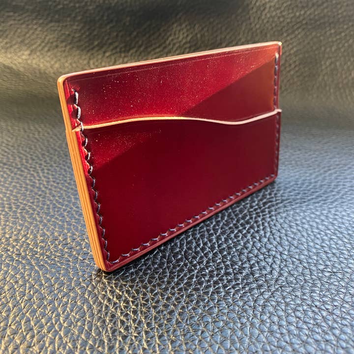 Leather Compositions – Engroshandel Kortetui - Unisex – Charterhouse Kortholder Garnet Shell Cordovan Compact Læder Kortholder
