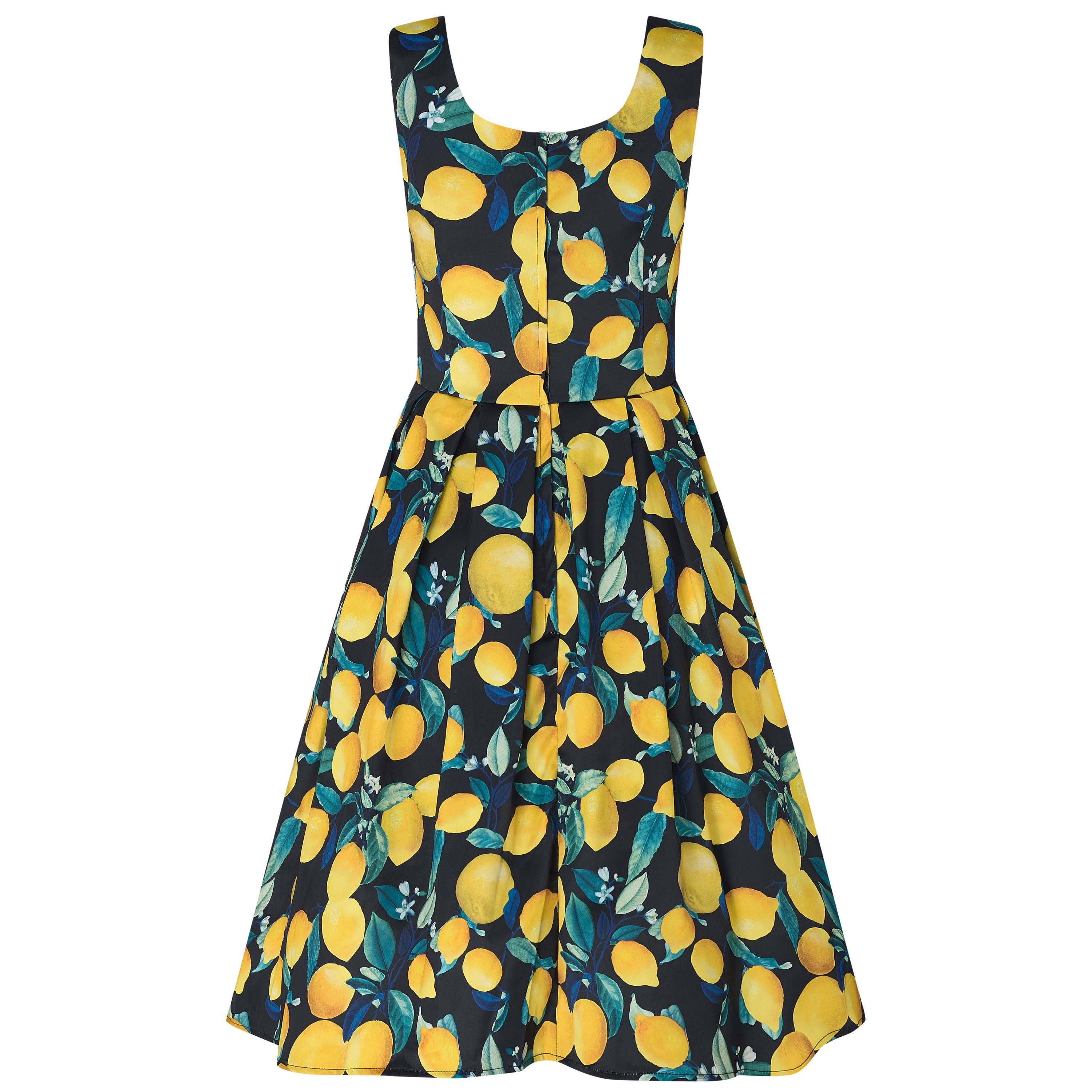 Dolly & Dotty - Wholesale Dress - Women's - Amanda Vintage Inspired Black Lemon Dress4