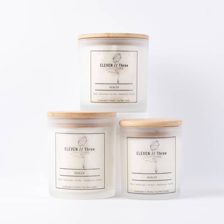 Healer Musk & Vanilla Bean Jar Candle for wholesale by ELEVEN//Three