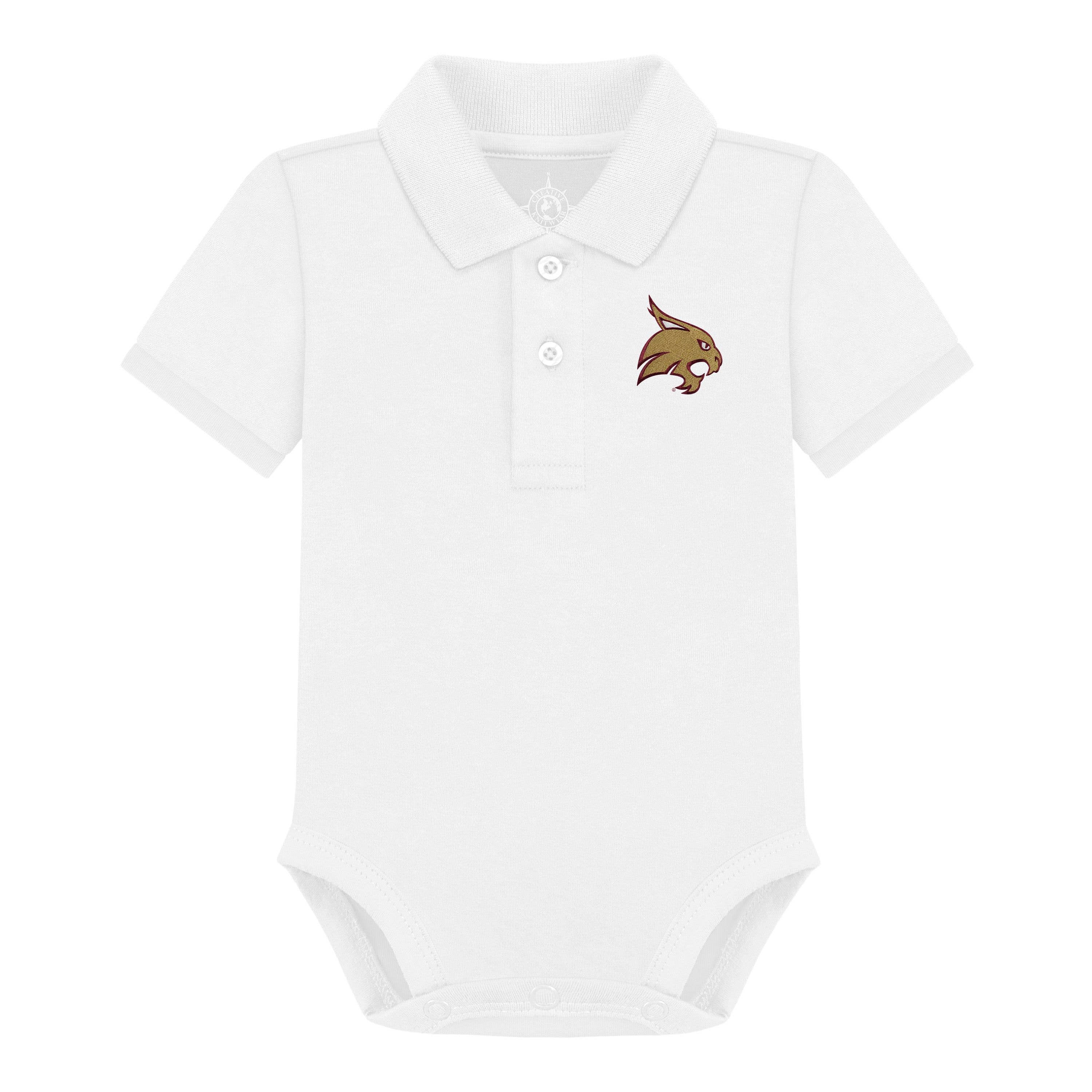 Creative Knitwear - Wholesale Bodysuit (Non-Footed) - Baby - Texas State Bobcats Infant Polo Bodysuit 1