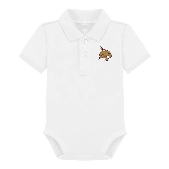 Creative Knitwear - Wholesale Bodysuit (Non-Footed) - Baby - Texas State Bobcats Infant Polo Bodysuit 1