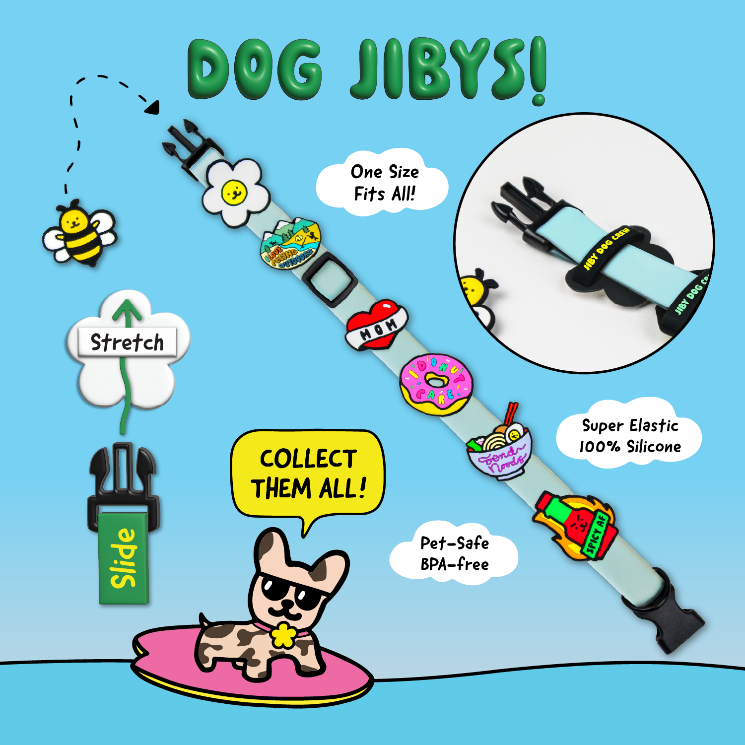 Jiby Dog Crew - Wholesale Pet Collar Charm - Cat/Dog - Reactive Jiby Dog Charm3