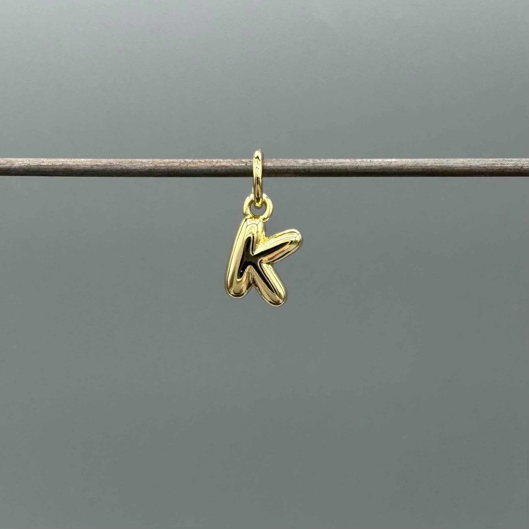 Something Silver - Wholesale Individual Charm/Pendant - Perfect Balloon Bubble Letter Initial Charm7