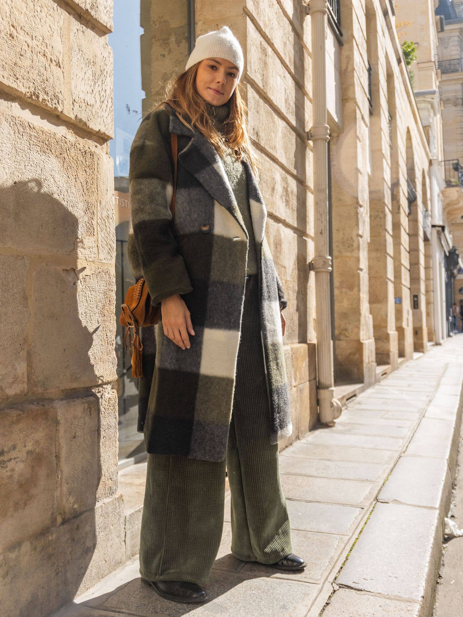 NOELINE - Wholesale Coat - Women's - Plaid wool coat 60705-52