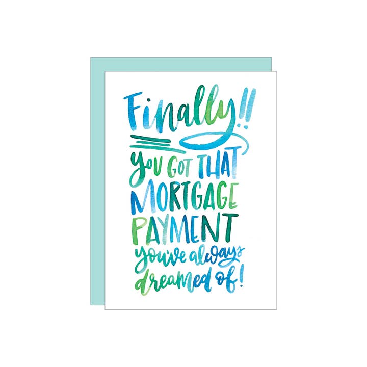 Wenskaart voor hypotheken voor wholesale door Katie Elizabeth Lettering