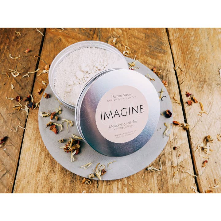 Imagine Organic Moisturising Bath Fizz With Orange & Basil for wholesale by Human Nature Organics US