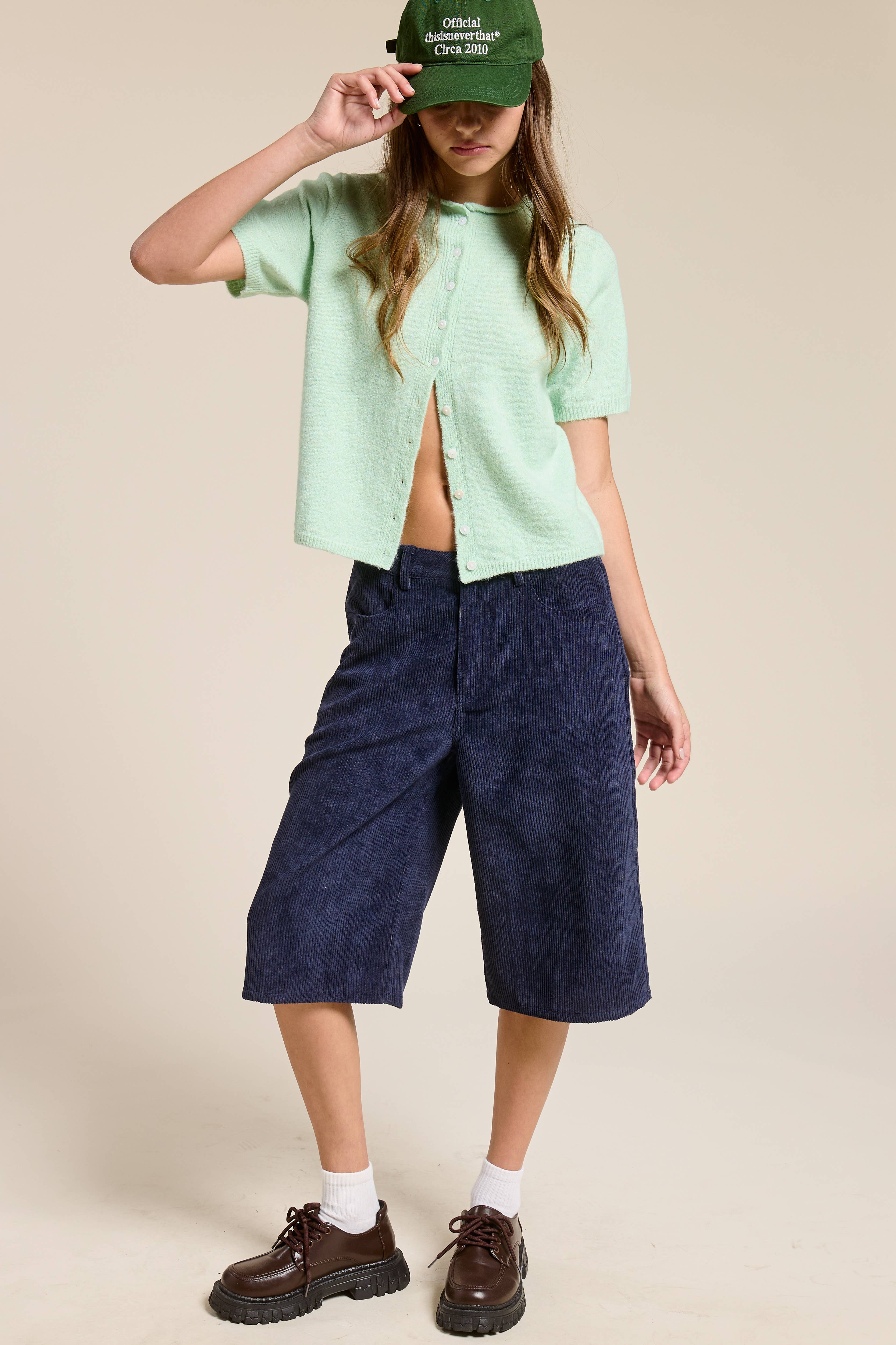 Mimosa - Wholesale Cardigan - Women's - Short Sleeve Button Down Cardigan Top35