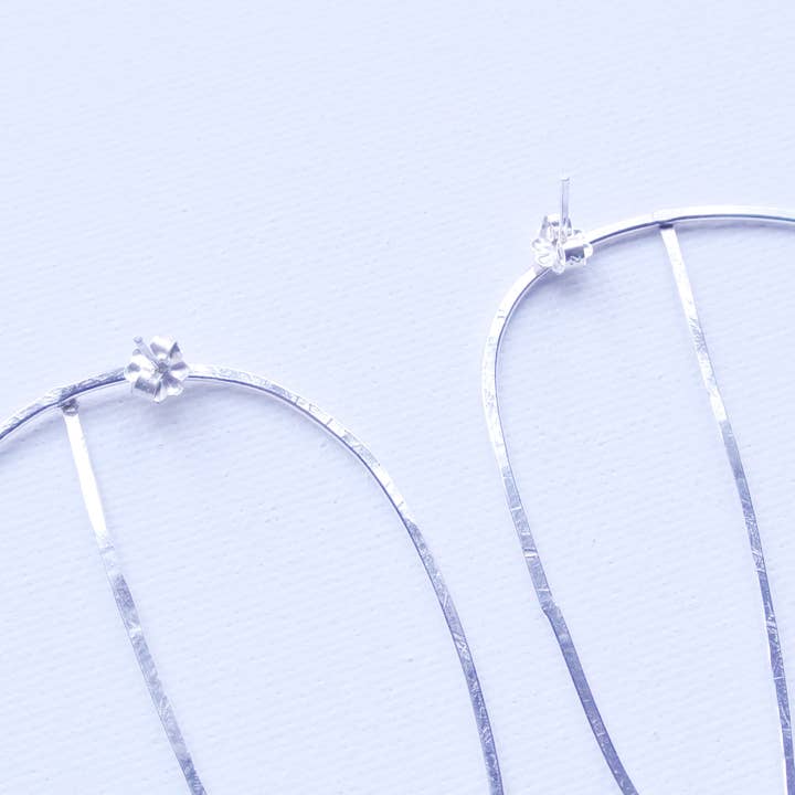 The Pink Locket – Engroshandel Hoops – Abstrakt erklæring Hoops - Argentium Sølv